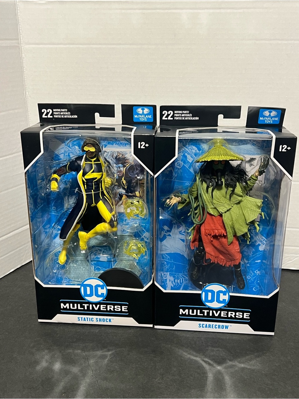 McFarlane DC Multiverse 7” Figure lot- Static Shock & ScareCrow Bundle